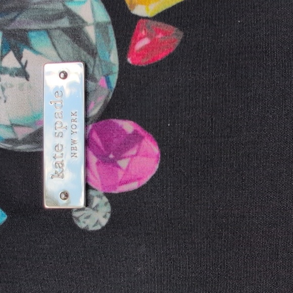 Kate Spade New York KingsJewels Print Kaleidoball Satin Clutch - Picture 4 of 8